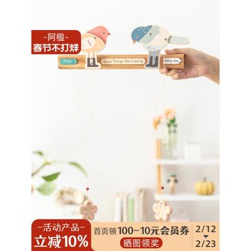 阿楹 閣樓玄關陽臺床頭衣柜門裝飾鳥掛件女辦公室柱子書桌墻壁畫