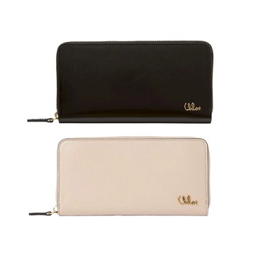 [平輸版]Chloe Iconic亮面皮革拉鍊長夾(任選)真品平輸