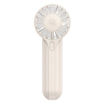 USAMS 優勝仕 高速手持迷你電風扇 1200mAh電池 三檔風力  ZB288  米色