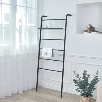 【H&R 安室家】台製簡約 落地層板掛衣架 2色可選 BS238B(晾衣架/掛衣桿)