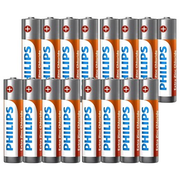 PHILIPS 飛利浦 碳鋅電池 4號  4組