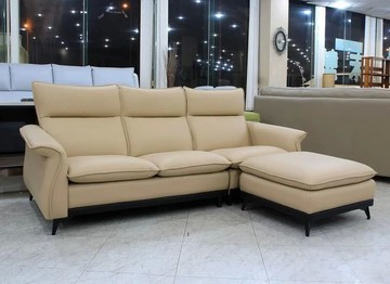 歐風別館蘭蔻涼感滑面l型貓抓皮沙發基隆至台中免運費