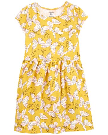 Kid Butterfly Jersey Dress