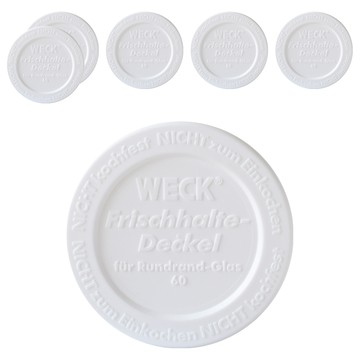 WECK 專用輕鬆蓋(S口徑)  白色  6個