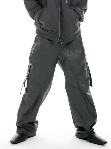 003-23 Metallic Pants - Charcoal
