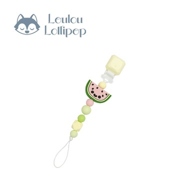 Loulou Lollipop - 造型奶嘴鍊夾系列 ( 甜心版)-粉嫩西瓜