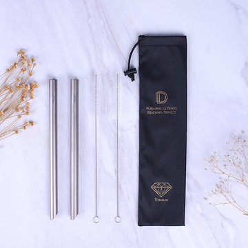 【D組合】鑽石鈍角純鈦吸管 D組合