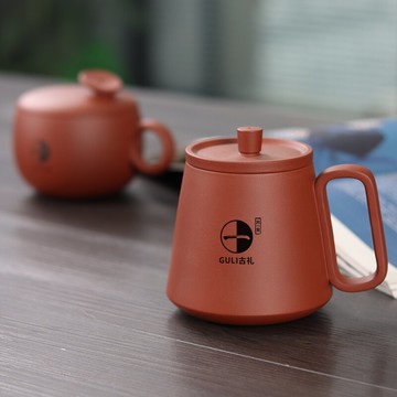 宜興紫砂杯原礦紫泥純手工全泡茶商務款大容量茶杯帶蓋杯子蘇一堂