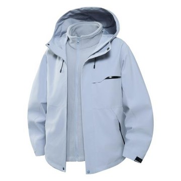 新款沖鋒衣女三合一防風防水戶外進藏徒步男登山服可拆卸外套印制