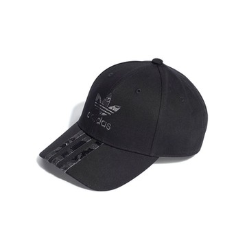 Adidas CAMO BB CAP 男女款 黑色 帽子 刺繡 三葉草 老帽 棒球帽 IY1545