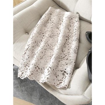 2024新款設計感小眾高級感鏤空蕾絲半身裙女夏季小個子高腰A字裙