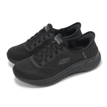 Skechers 休閒鞋 Arch Fit 2-Easy Chic Slip-Ins 寬楦 女鞋 黑 健走鞋 150066WBBK
