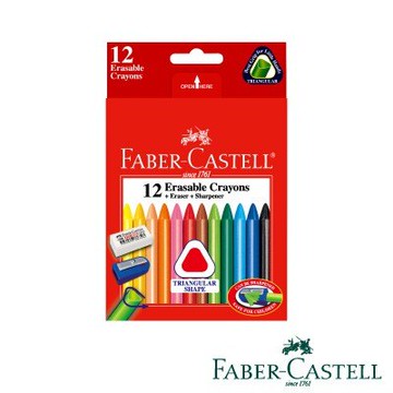 德國輝柏 FABER-CASTELL 三角擦擦蠟筆 122612 12色組 / 122624 24色組【APP滿額下單10%點數(單一帳號最高5000點)】1/31止
