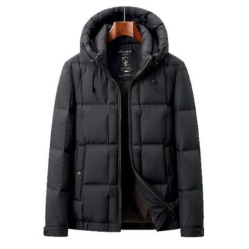 【米蘭精品】現貨+預購 頂級真羽絨外套90%鴨絨羽絨衣秋冬外套上衣大碼休閒男裝-連帽中長款2色74mt57