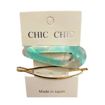CHIC CHIC日本造型髮夾套組 時尚髮飾 輕鬆打造多變造型 展現個人魅力  1入  幻彩綠