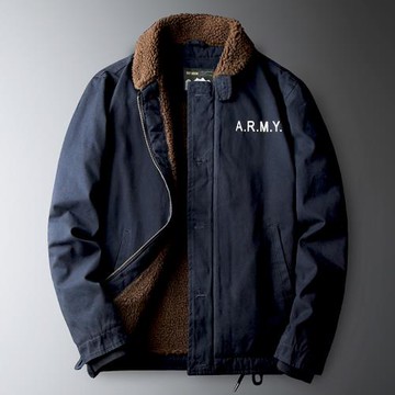 棉衣男冬季加絨加厚美式工裝外套中青年毛領復古純棉棉襖抗寒棉服