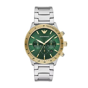 EMPORIO ARMANI 亞曼尼 Mario系列 AR11454 沉穩實搭計時手錶 43mm｜樂天領券現折★全館特惠中★指定刷卡回饋10%