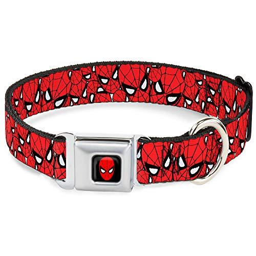 BuckleーDown Dog Collar Seatbelt Buckle Spider Man Stacked 11