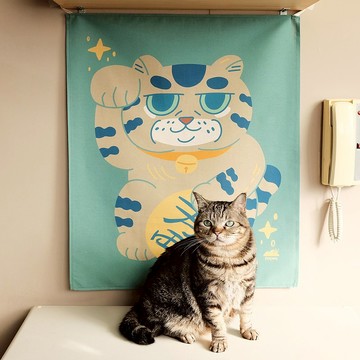 招財貓島民掛布 / 達吉