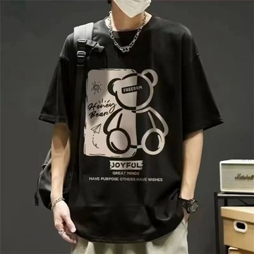 【台灣出貨】2026新款青少年上衣 潮牌  短袖 潮流 新款ins 夏季 寬鬆 印花體恤上衣 1件組/2件組