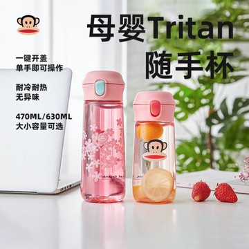 大嘴猴tritan水杯便攜女塑料運動水壺男夏天學生可愛潮流隨手杯子