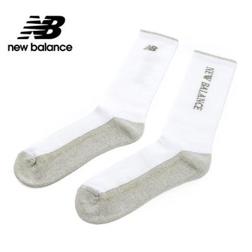 【New Balance】中長襪_中性_白綠色_LAS50051WG