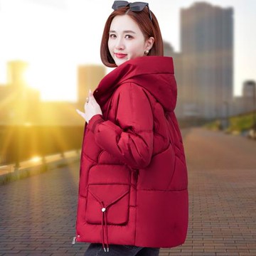 時尚保暖棉衣棉服女2025冬季新款中長款休閑加厚中年媽媽棉襖外套