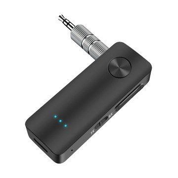 藍牙免持配件 Linko 藍牙5.3無線音頻適配器 接收/發射AUX領夾接收器 免提通話電視電腦音響平板耳機發射器
