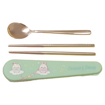 Disney 迪士尼 Ufufy系列 環保隨身餐具組 CA924  唐老鴨黛西  湯匙 + 筷子  1組