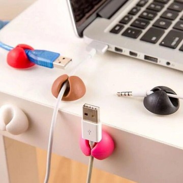多色單孔集線器 理線器固線器 集線器 桌面集線器 充電線收納 整線器 線材收納 電線收納【小樹苗收納】