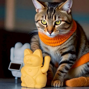 LA BOITE Lucky Cats Solar 太陽能招財貓-共15色 - 藍色