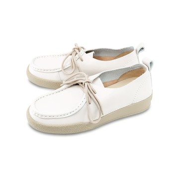 NG鞋特賣★Sabon超舒適全真皮綁帶休閒鞋 米色 (10857551)