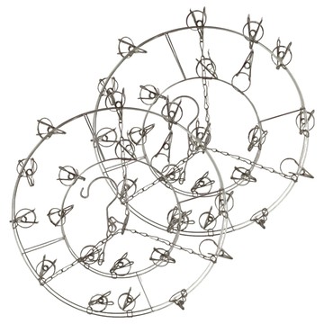 不鏽鋼曬衣架 圓形款 厚度2cm  銀色  2個