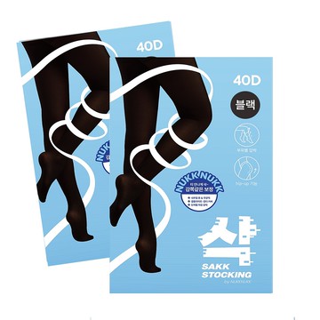 NUKK NUKK 襪 大尺碼 高彈力 壓力褲襪 40D 2入  黑色的  Free(20.5 x 83.5cm)
