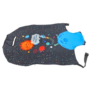 行李箱保護套  M(22~25吋)  地球星空 黑色  1個