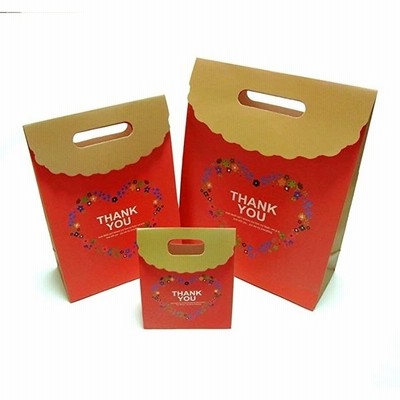 Thank You ギフトバッグ 大 中 小3サイズセットかわいい リボン 紙袋 プレゼント ラッピング 手提げ トートバッグ レッド 通販 Lineポイント最大get Lineショッピング