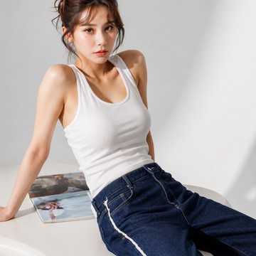 有感衣 透氣棉感工背長版BRA TOP A213 (白)