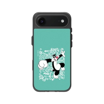 iPhone Air Clear (相機按鈕) 酷墨灰 - 樂一通 Looney Tunes - 亂花系列-傻大貓
