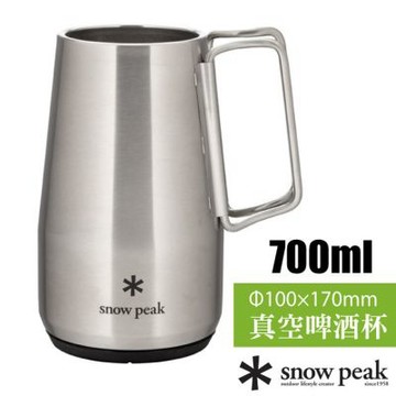 【Snow Peak】雙層真空啤酒杯24oz(700ml).雙層保溫隔熱杯.茶杯.水杯/ TW-700