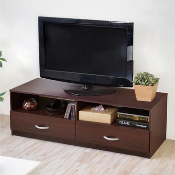 HOPMA家具 現代二抽電視櫃 台灣製造 視聽電器櫃 儲藏收納櫃-寬120 x深36 x高40cm