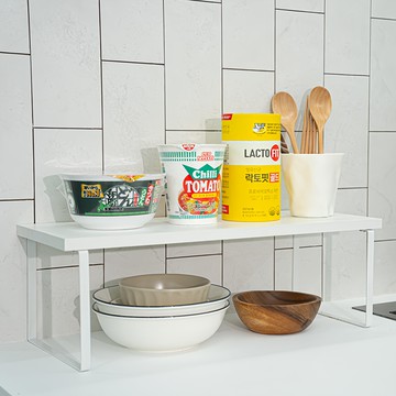甜甜商店 多用途廚房整理層架 白色 L  L(60 x 20 x 16.5cm)  1組
