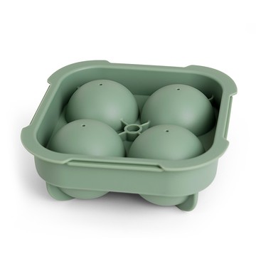 Silly Garden 矽膠圓形4格大球製冰盒 粉彩系列 森林綠  1個  145*145*60mm