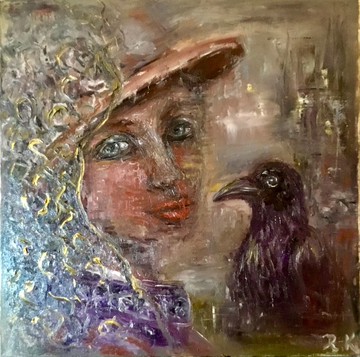 昔日來訪者 – 原創油畫 60×60 cm | 當代具象