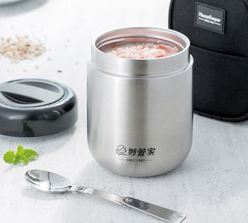 妙管家 316悶燒罐提袋組500ml /800ml 寶寶副食品罐 不銹鋼保冷保溫罐 一體成形