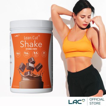 【LAC利維喜】LeanCut超纖奶昔粉672g(1罐)-黑巧克力口味(高纖維/代餐/乳清蛋白/大豆蛋白)