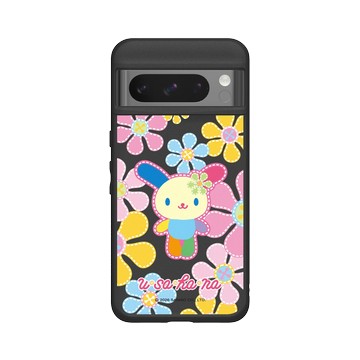 Pixel 8 Pro SolidSuit 黑 - 三麗鷗-花小兔 Usahana - 刺繡花朵