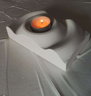 聖誕禮物/石膏-波浪燭台 .交換禮物 聖誕禮物 攝影道具