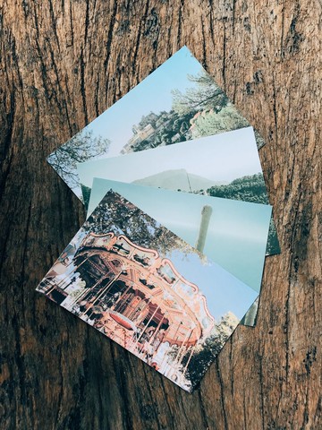 世界的風景。南法 攝影明信片 一套四張 青青的島