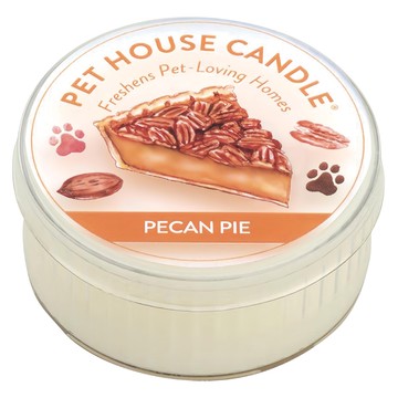 PET HOUSE 室內除臭寵物香氛蠟燭 胡桃派 無添加色素 100%全天然黃豆蠟 純棉芯  43g  1罐