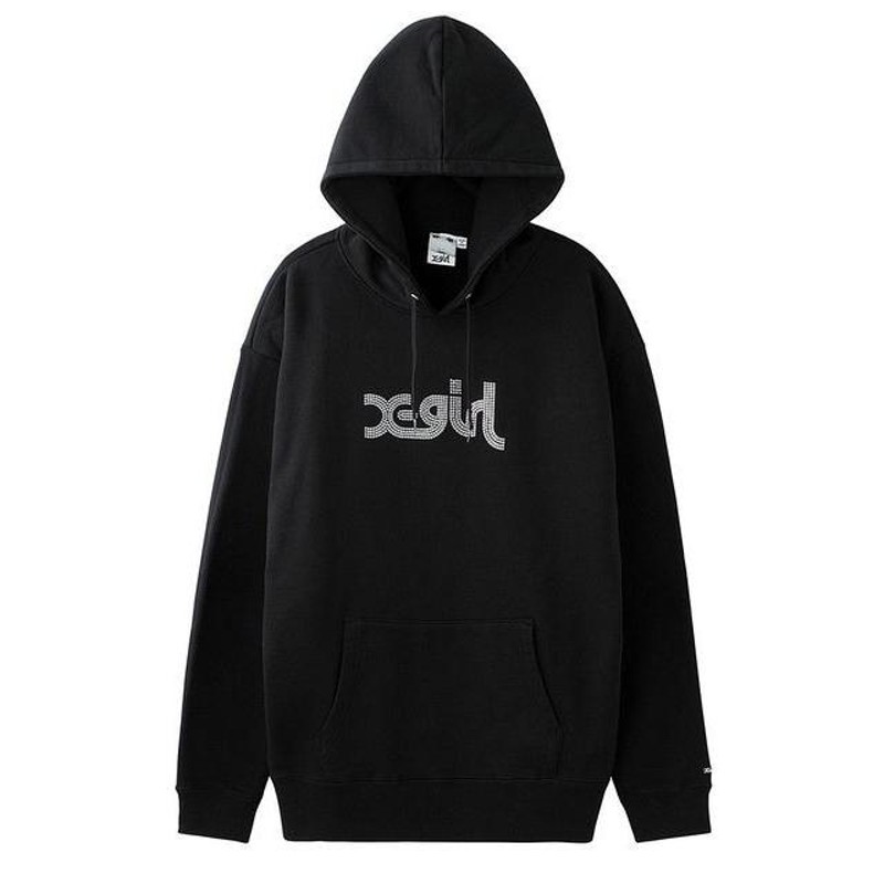 ☆セール SALE☆ エックスガール X-GIRL RHINESTONE LOGO SWEAT HOODIE 